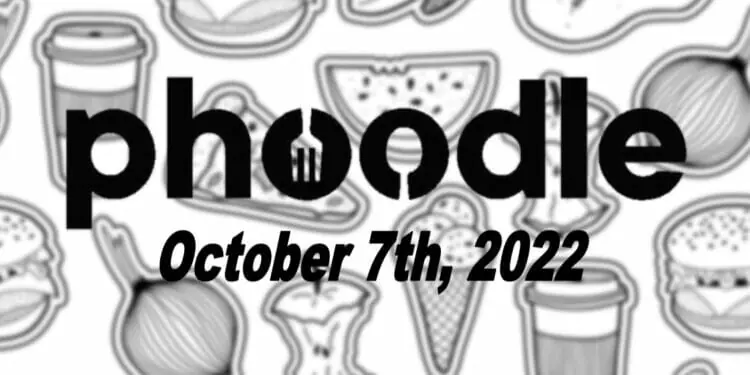 Daily Phoodle - 7th October 2022