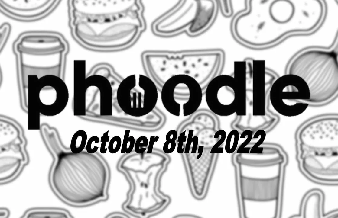 Daily Phoodle - 8th October 2022