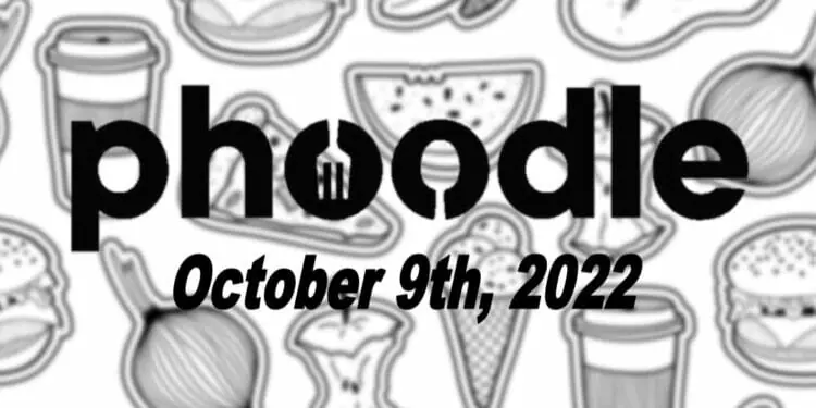 Daily Phoodle - 9th October 2022