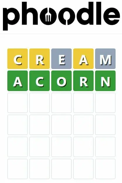 Daily Phoodle Answer 151 - 6th October 2022