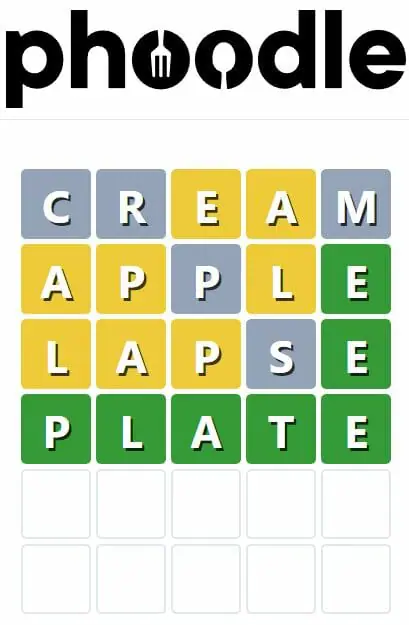Daily Phoodle Answer 162 - 17th October 2022