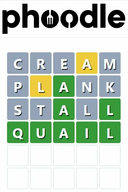 Daily Phoodle Answer 167 - 22nd October 2022
