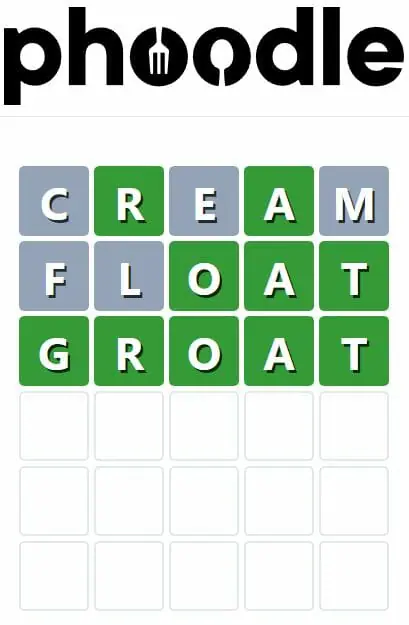 Daily Phoodle Answer 168 - 23rd October 2022