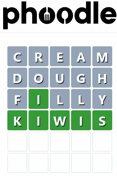 Daily Phoodle Answer 172 - 27th October 2022