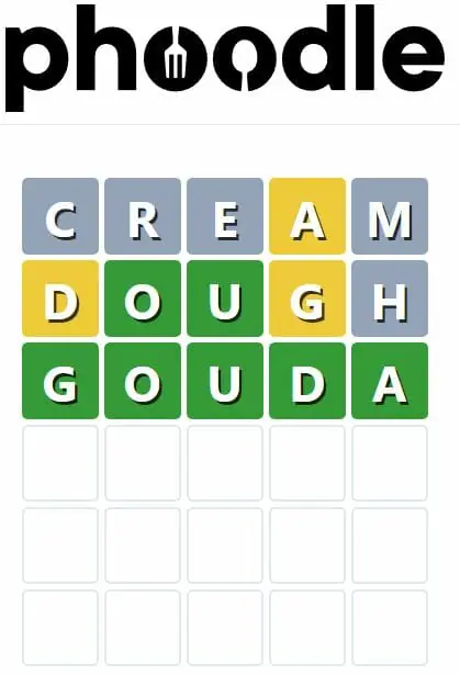Daily Phoodle Answer 173 - 28th October 2022