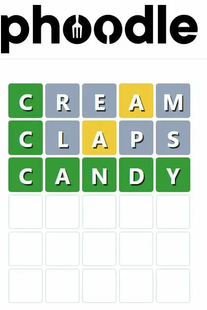 Daily Phoodle Answer 176 - 31st October 2022