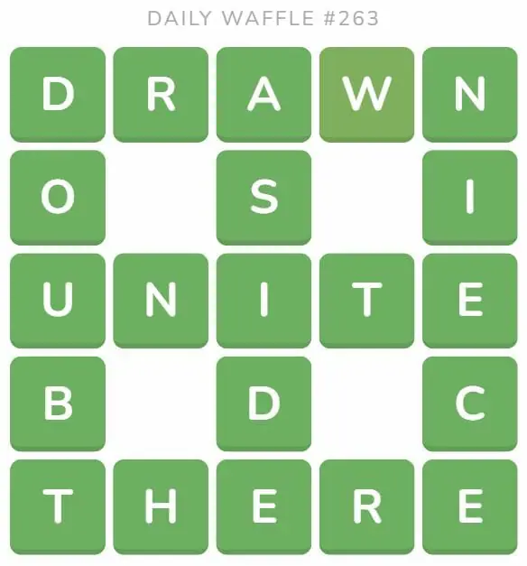 Daily Waffle Game 263 Answer - October 11th 2022