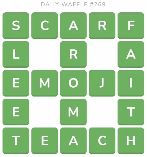Daily Waffle Game 269 Answer - October 17th 2022