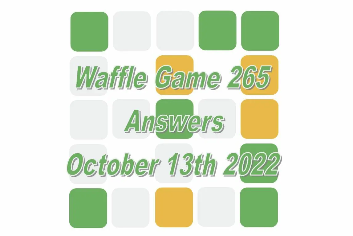 Daily Waffle - October 13th 2022