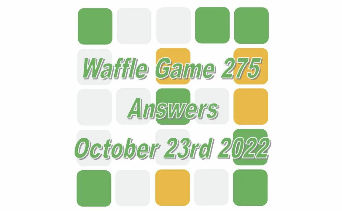 Daily Waffle - October 23rd 2022
