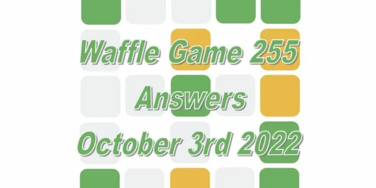 Daily Waffle - October 3rd 2022
