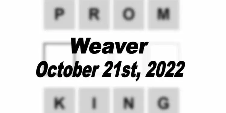 Daily Weaver - 21st October 2022