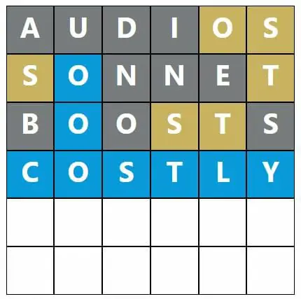 Daily Word Hurdle #518 Afternoon Answer - 3rd October 2022