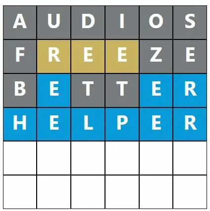Daily Word Hurdle #519 Morning Answer - 4th October 2022