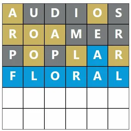 Daily Word Hurdle #521 Morning Answer - 5th October 2022