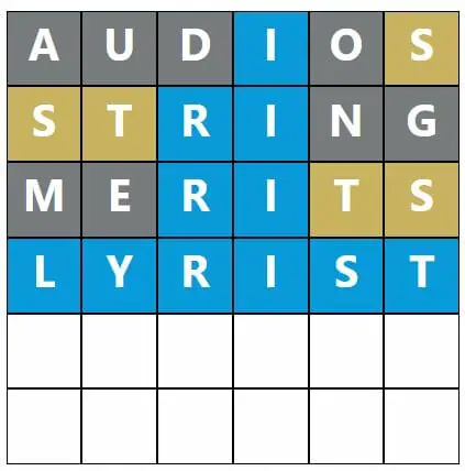 Daily Word Hurdle #522 Afternoon Answer - 5th October 2022
