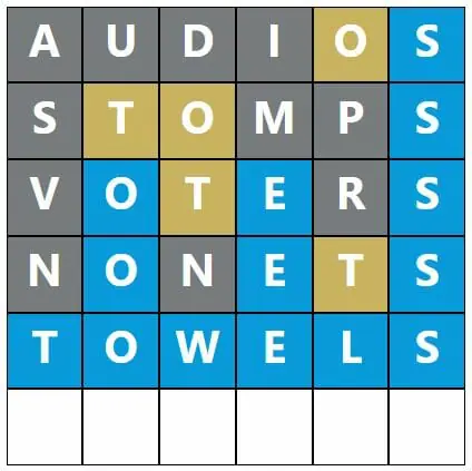 Daily Word Hurdle #530 Afternoon Answer - 9th October 2022