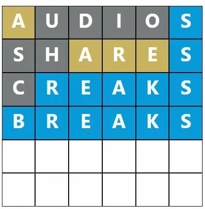 Daily Word Hurdle #537 Morning Answer - 13th October 2022