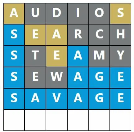 Daily Word Hurdle #541 Morning Answer - 15th October 2022
