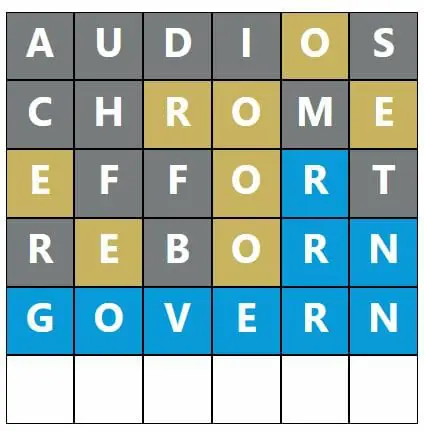 Daily Word Hurdle #549 Morning Answer - 19th October 2022