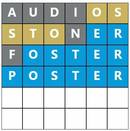 Daily Word Hurdle #550 Afternoon Answer - 19th October 2022