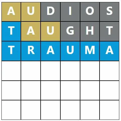 Daily Word Hurdle #556 Afternoon Answer - 22nd October 2022
