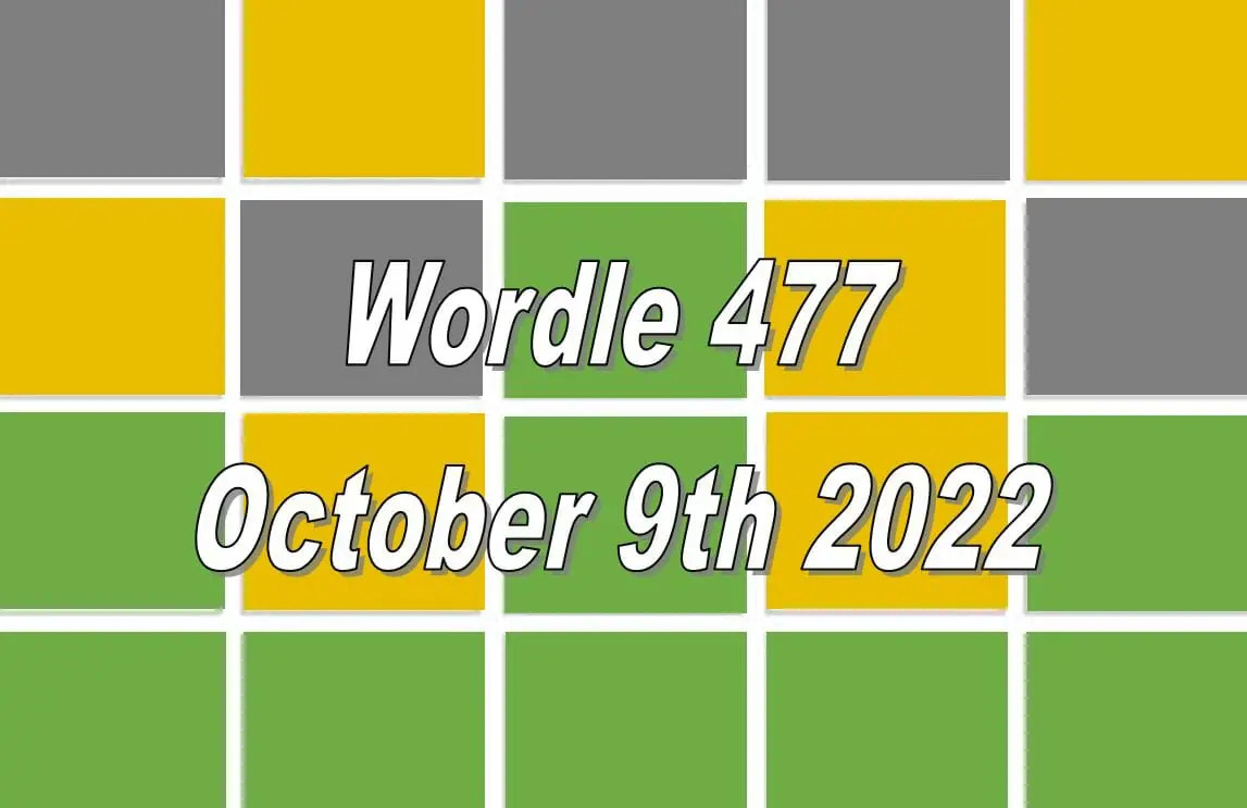 Daily Wordle 477 - 9th October 2022