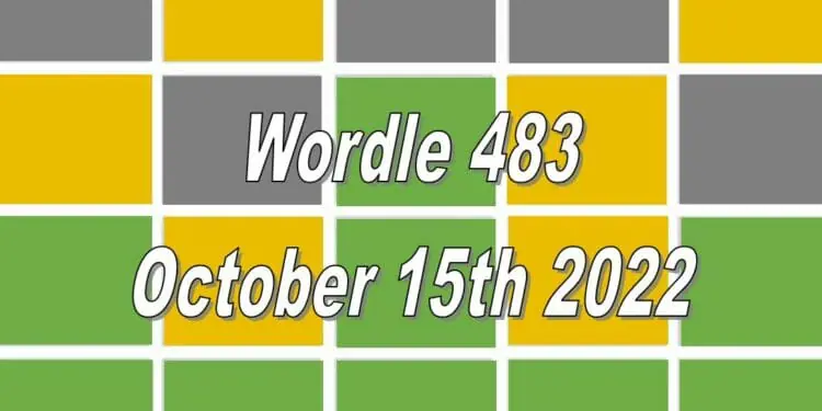 Daily Wordle 483 - 15th October 2022