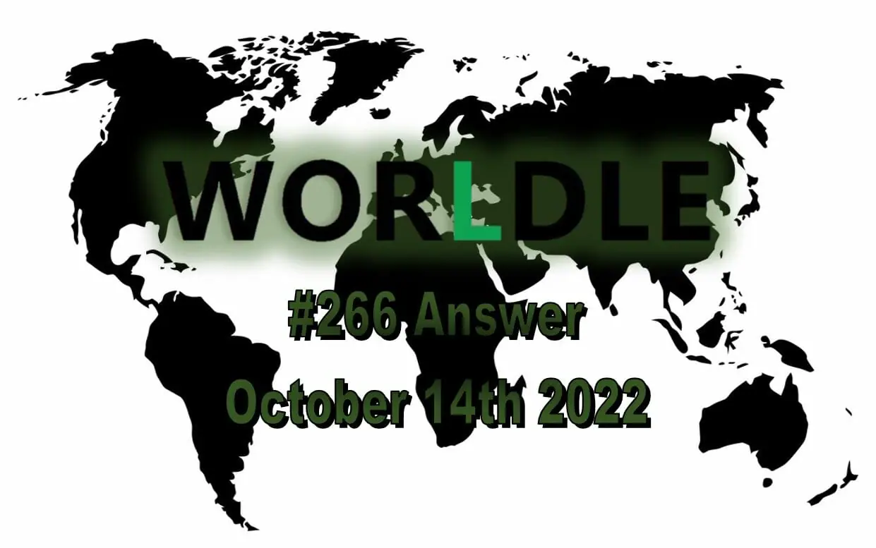 Daily Worldle 266 - October 14th 2022