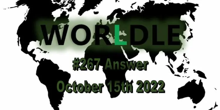 Daily Worldle 267 - October 15th 2022