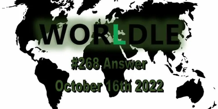 Daily Worldle 268 - October 16th 2022