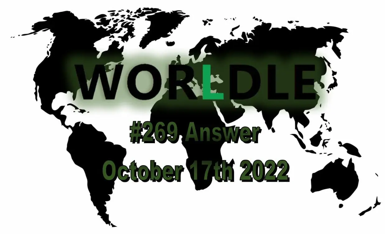 Daily Worldle 269 - October 17th 2022