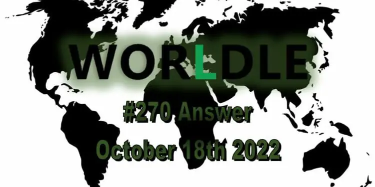 Daily Worldle 270 - October 18th 2022