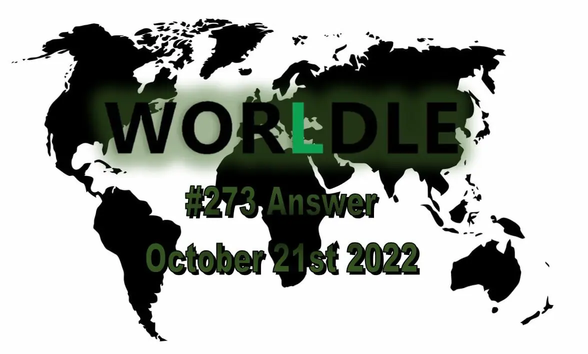 Daily Worldle 273 - October 21st 2022