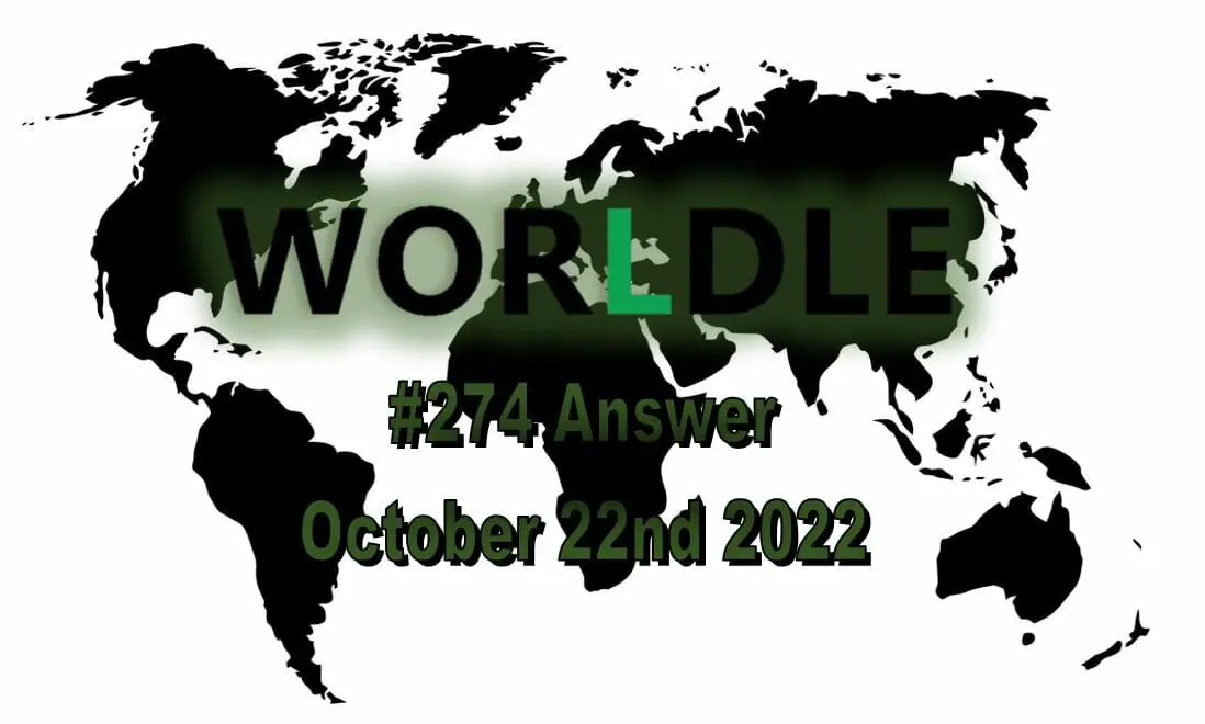 Daily Worldle 274 - October 22nd 2022
