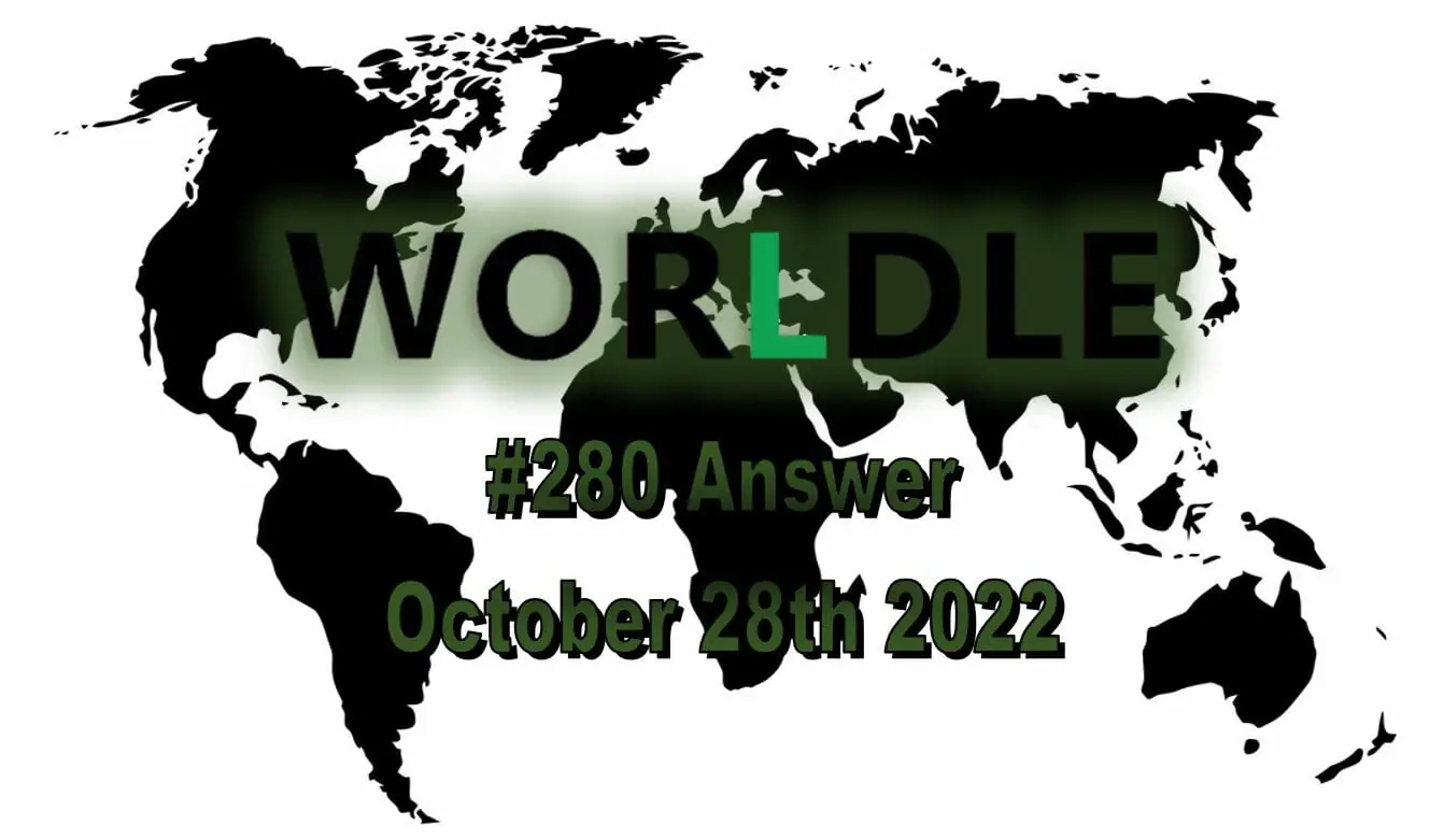 Daily Worldle 280 - October 28th 2022