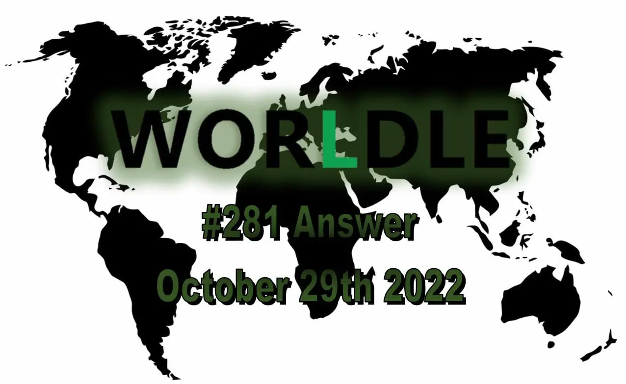 Daily Worldle 281 - October 29th 2022