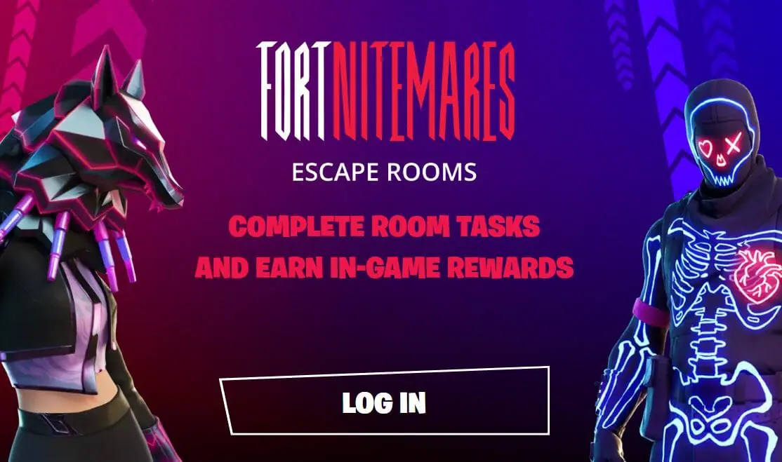 Fortnitemares Escape Rooms Event Room Rewards Website