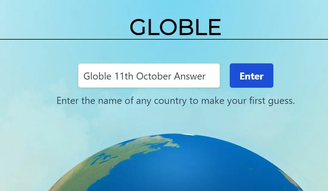 Globle 11 October Answer and Hints Today