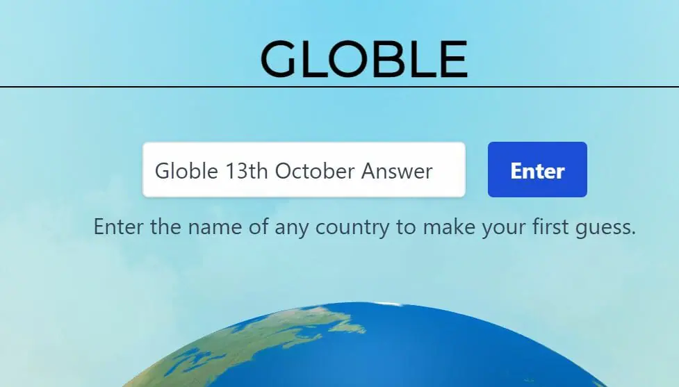 Globle 13 October Answer and Hints Today