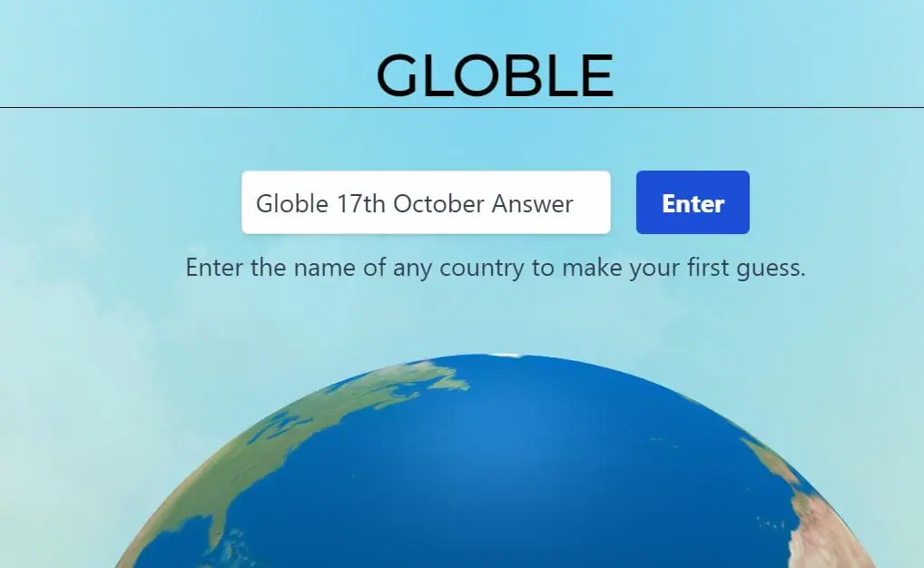 Globle 17 October Answer and Hints Today