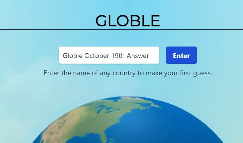 Globle 19 October Answer and Hints Today