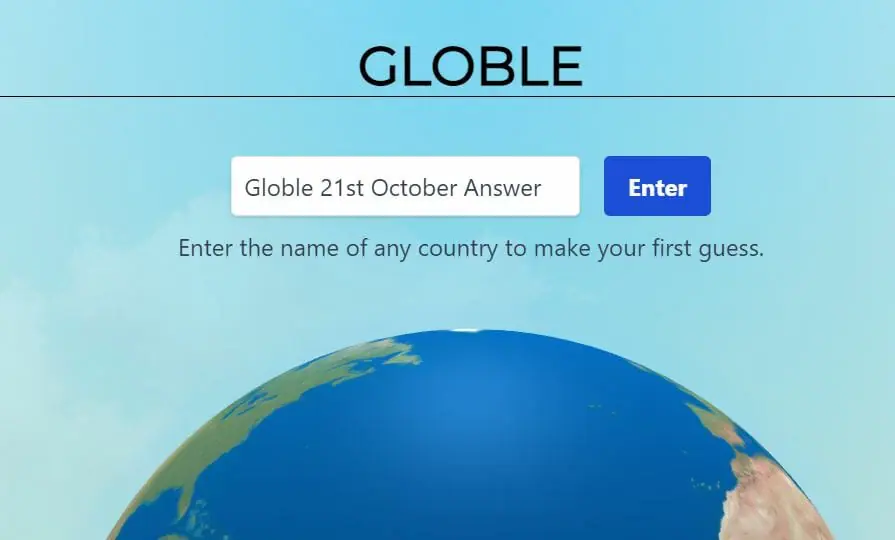 Globle 21 October Answer and Hints Today