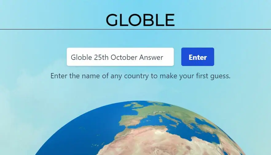 Globle 25 October Answer and Hints Today