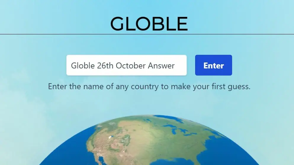Globle 26 October Answer and Hints Today