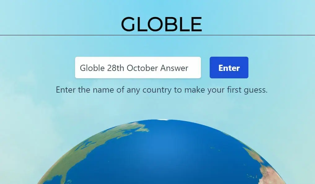 Globle 28 October Answer and Hints Today