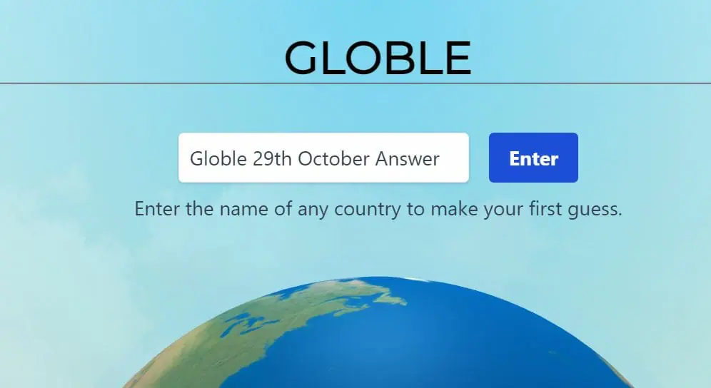 Globle 29 October Answer and Hints Today