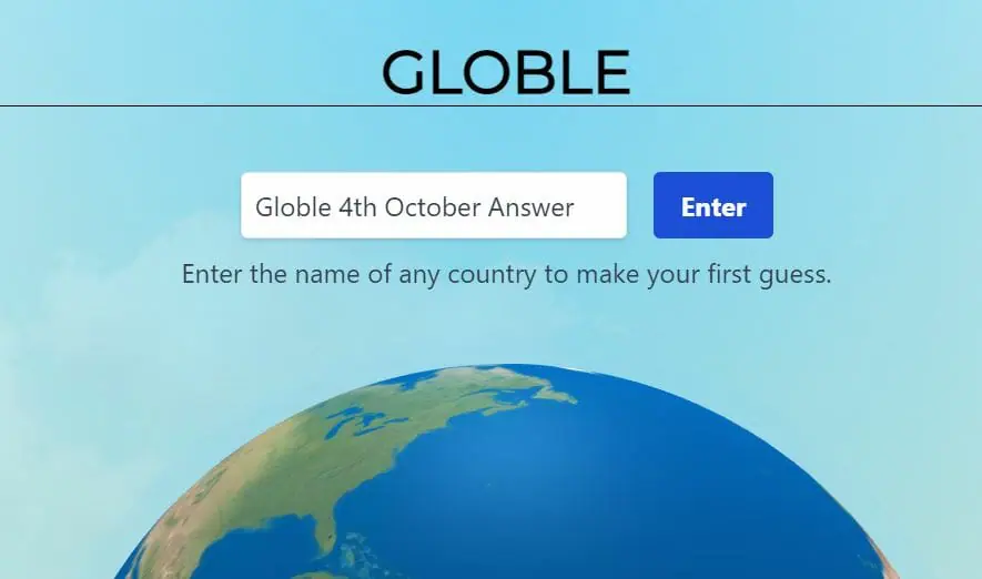 Globle 4 October Answer and Hints Today