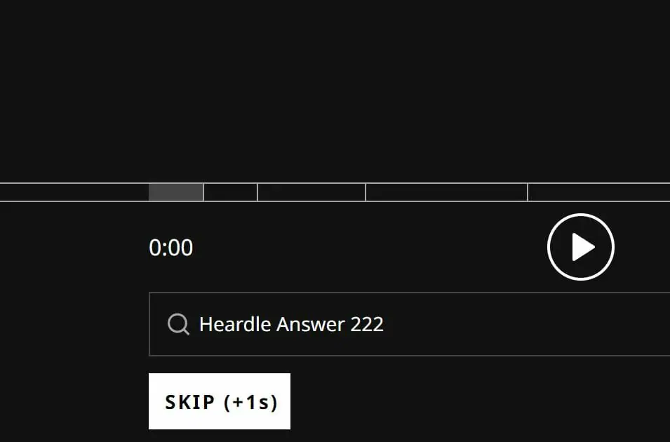 Heardle 4 October Answer and Hints Today 222