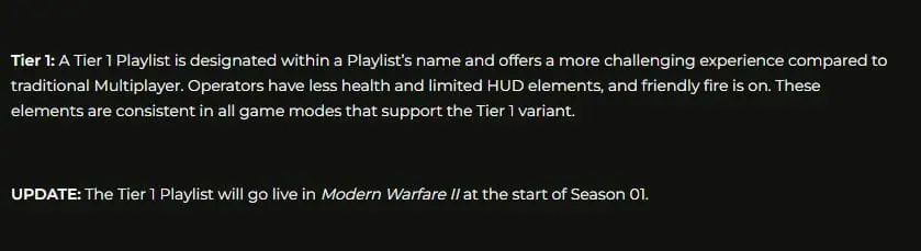Tier 1 Hardcore Mode Modern Warfare 2 Release Date